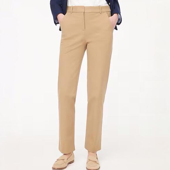 J.Crew Factory Kallie Straight Leg Pant High Waisted Work BO900 Natural Camel P8 - Picture 1 of 14